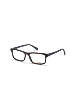 Guess - Shiny Dark Brown Demi Lens Rectangular Sunglass Shiny Dark Brown Demi Frame (54)