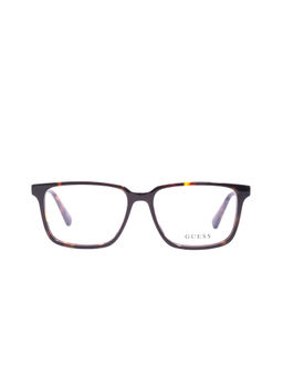 Guess - Shiny Dark Brown Demi Lens Rectangular Sunglass Shiny Dark Brown Demi Frame (54)