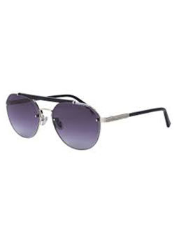 Police - Shiny Silver-Shiny Black Lens Oval Sunglass Shiny Silver-Shiny Black Frame (57)