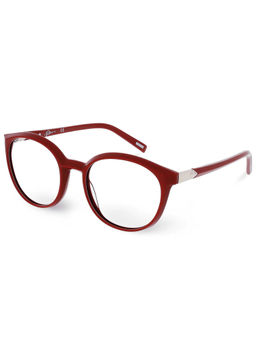 Police - Shiny Burgundy Lens Round Sunglass Full Rim Shiny Burgundy Frame (51)