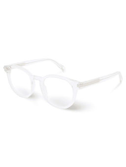 Police - Shiny Crystal Lens Round Sunglass Full Rim Shiny Crystal Frame (48)