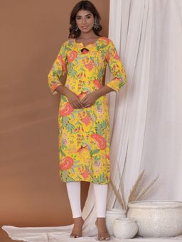 Readiprint - Womens Printed Kurta Yellow