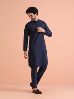 KISAH - Blue Solid Regular Kurta and Pant