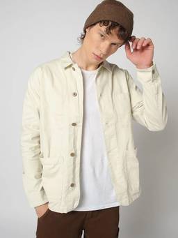 GAP - Men Solid Beige Regular Fit Jackets