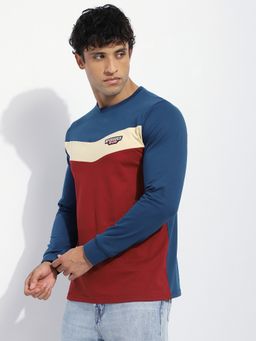 DILLINGER - Men Multi-Color Regular Fit Long Sleeve Embroidery T-Shirt