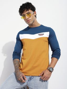 DILLINGER - Men Multi-Color Regular Fit Long Sleeve Embroidery T-Shirt