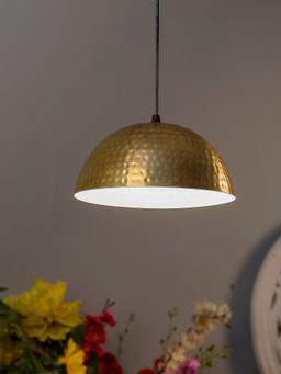 Homesake - Classic Golden Hammered Pendant Light