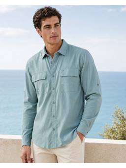Nobero - Sage Green Cotton Shirt