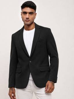 SHOWOFFFF - Men’s Black Single-Breasted Blazer