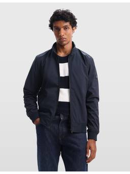 Arrow Sports - Men's Solid High Neck Blue Jacket