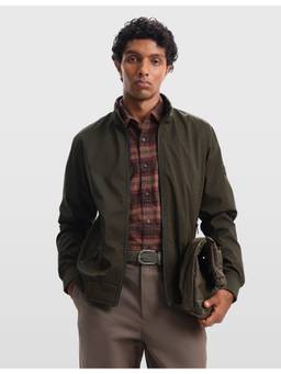 Arrow Sports - Men's Stripes High Neck Green Jacket
