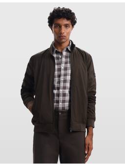 Arrow Sports - Men's Stripes High Neck Brown Jacket