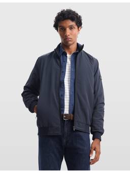 Arrow Sports - Men's High Neck Wind Cheater Blue Jacket