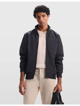 Arrow Sports - Men's High Neck Wind Cheater Black Jacket