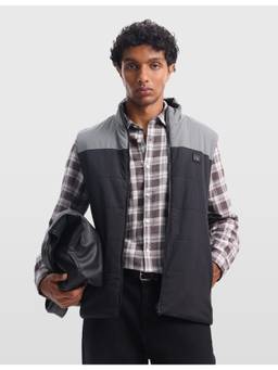 Arrow Sports - Men's Cut and Sew Sleeveless Reversible Black Jacket