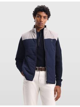 Arrow Sports - Men's Cut and Sew Sleeveless Reversible Blue Jacket