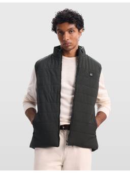 Arrow Sports - Men's Sleeveless High Neck Green Jacket