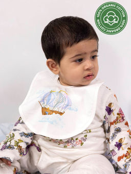 THE BABY TRUNK - Ele's Expedition 100% Egyptian Cotton Baby Bib (0-12M)
