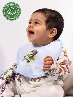 THE BABY TRUNK - Teddy's Dreamfly 100% Egyptian Cotton Baby Bib (0-12M)