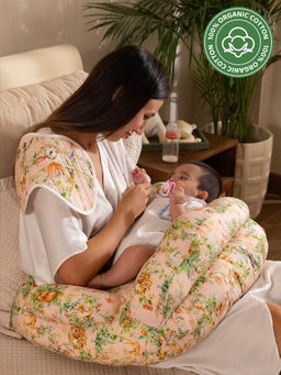 THE BABY TRUNK - 100% Egyptian Cotton Cradle Blush Bunny Feeding Pillow (0-24 Months)