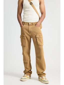 FREAKINS - Mens Sand Straight Jeans