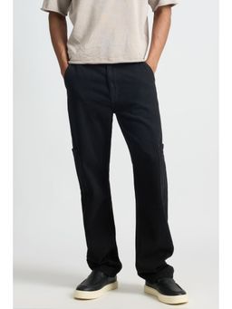 FREAKINS - Slim Urban Black Cargo Jeans