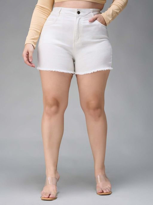Buy Miss Chase A+ Curve Collection Plus Size White High Rise