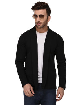 RIGO - Black Open Cardigan Full Sleeve Shrug For Men