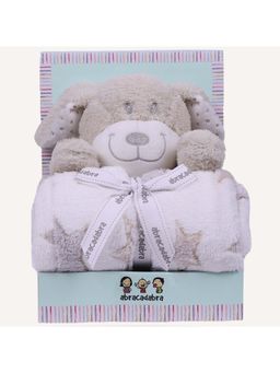 Abracadabra - Beige Textured Blanket and Soft Toy