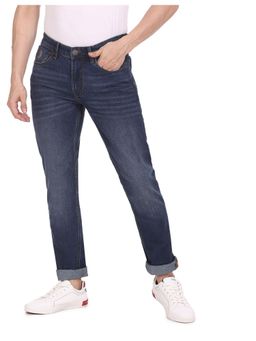 U.S. Polo Assn. Denim Co. - Men Blue Brandon Slim Tapered Fit Stone Wash Jeans