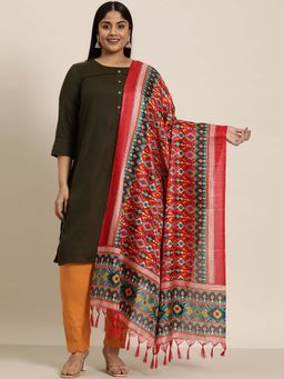 Varanga - Women Red Chiffon Dupatta