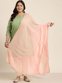 Varanga - Women Pink Chiffon Dupatta