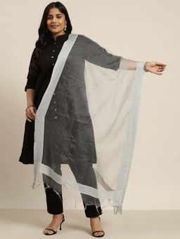Varanga - Women Grey Silk Blend Dupatta