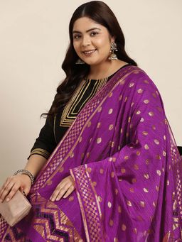 Varanga - Women Purple Chiffon Dupatta