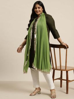 Varanga - Women Green Chiffon Dupatta