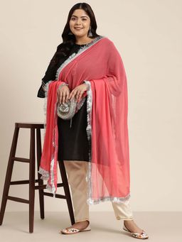 Varanga - Women Pink Chiffon Dupatta