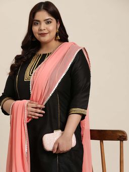 Varanga - Women Pink Silk Blend Dupatta