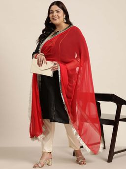 Varanga - Women Red Chiffon Dupatta