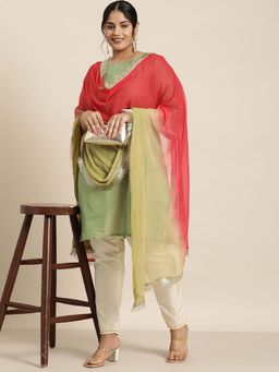Varanga - Women Red Chiffon Dupatta