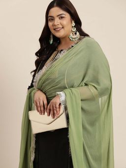 Varanga - Women Olive Chiffon Dupatta