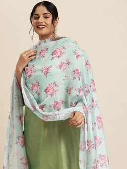 Varanga - Women Blue Silk Blend Dupatta