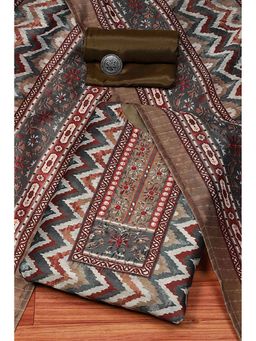 Biba - Women Multi-Color Chanderi Kurta with Bottom Material and Dupatta