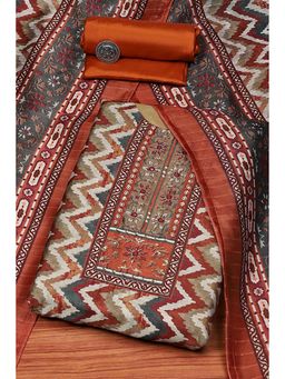 Biba - Women Multi-Color Chanderi Kurta with Bottom Material and Dupatta