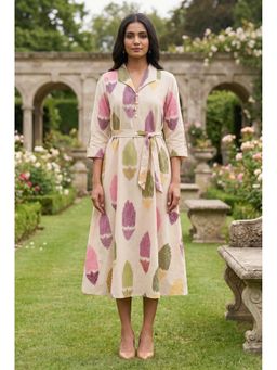 Autumnlane - Sargi Vibe Cotton Dress with Belt