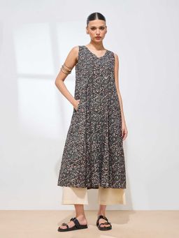 Shaily - Black Cotton Printed Kurta