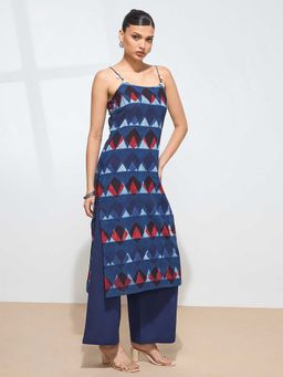 Shaily - Blue Cotton Printed Kurta
