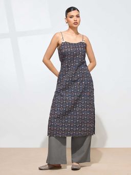 Shaily - Brown Cotton Printed Kurta
