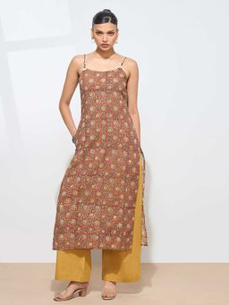 Shaily - Red Cotton Printed Kurta