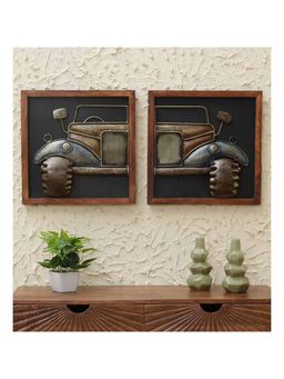 Vedas - W-Double Frame Vintage Jeep Car Decor