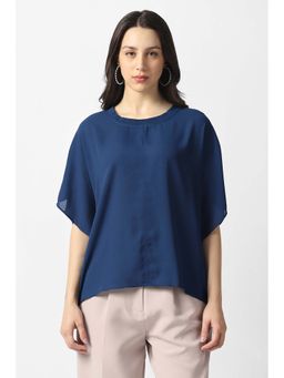 Van Heusen - Women Navy Blue Solid Top